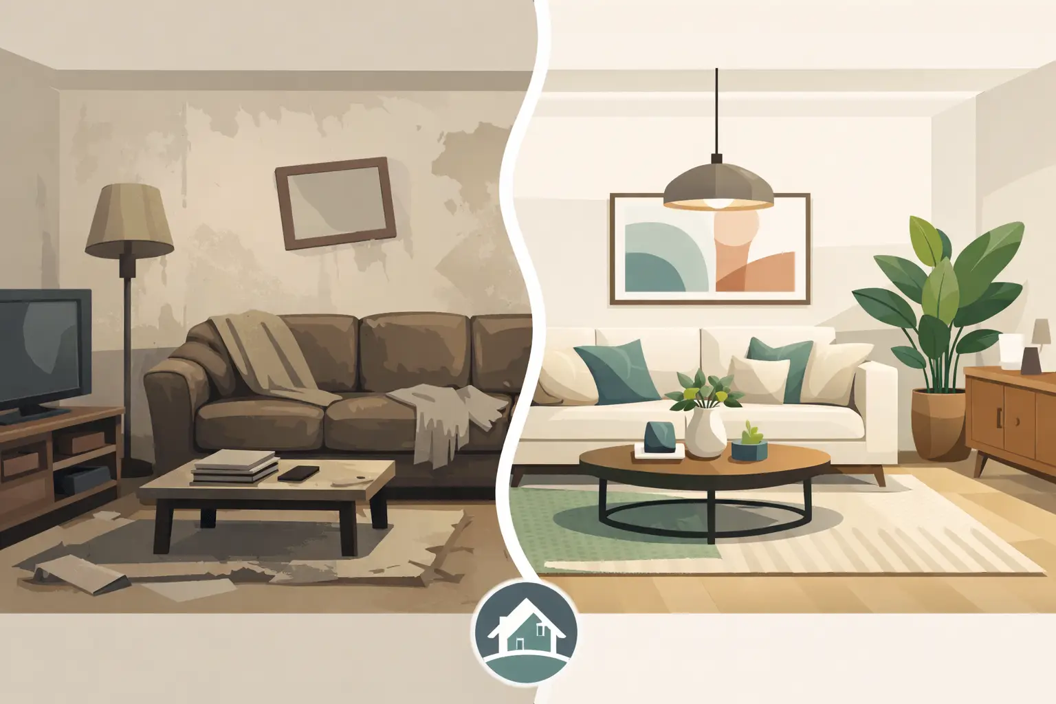 Living Room Makeover Before and After Ideas