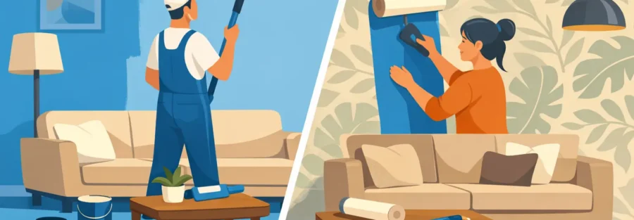 Painting vs Wallpaper for Living Room